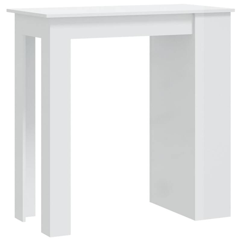 vidaXL Bar Table Kitchen Pub Bistro Table with Storage Rack Engineered Wood - 40.2" x 19.7" x 40.7"