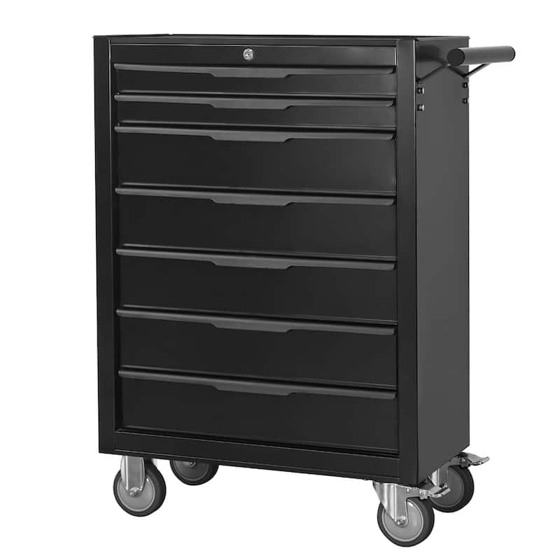 7 Drawer Metal Rolling Tool Cabinet with Wheels and Cylinder Locking