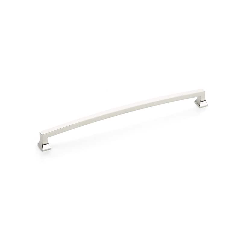 Schaub and Company Menlo Park 10" Center to Center Contemporary Arch - Polished Nickel