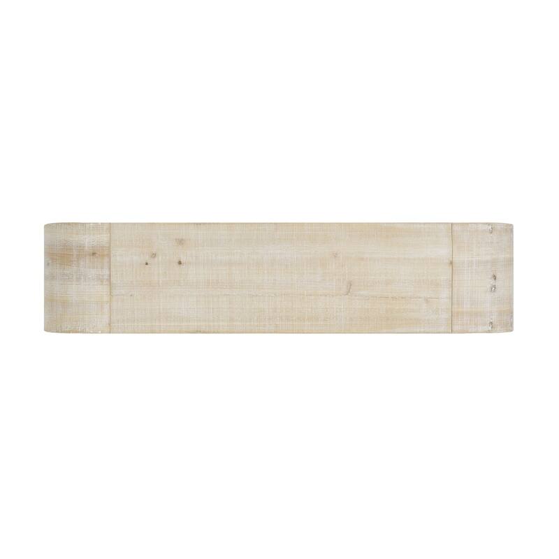 52 Inch Wood Console Table with Curved Edge