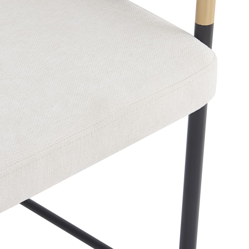 Christopher Knight Home - Soleil Modern 26" Seat Height Bar Stool with Curved Armrests & Gold Accents