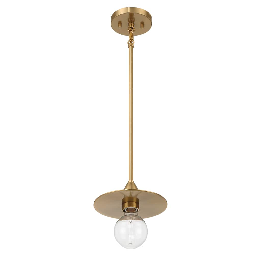 Daisy Exposed Bulb Metal Ceiling Light - 8.3"L x 8.3"W x 3.5"H