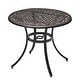preview thumbnail 10 of 10, Nuu Garden Outdoor 3-Piece Bistro Set with Umbrella Hole, Black with Gold-Painted Edge