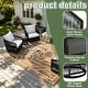 preview thumbnail 19 of 81, Rope Woven Patio Conversation Set with Swivel Chair & Settee Cushions