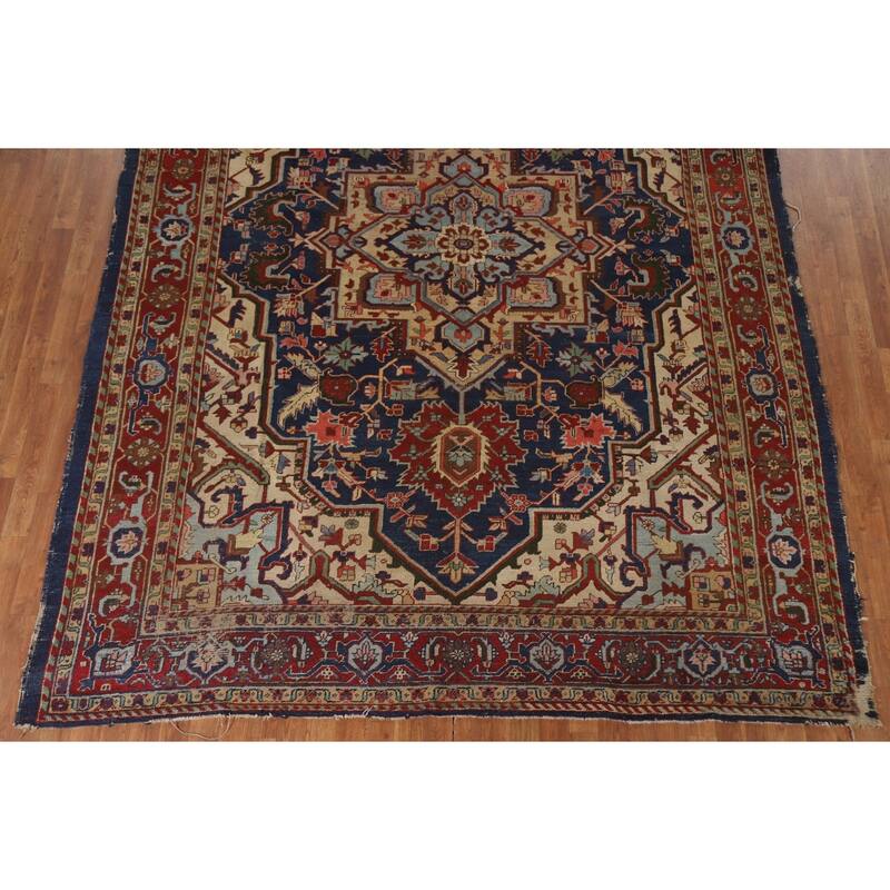 Tabriz Persian Antique Area Rug Hand-Knotted Wool Carpet - 8'1"x 10'10"