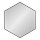 preview thumbnail 15 of 16, Kate and Laurel Rhodes 6-Sided Hexagon Wall Mirror - 30.75x34.75