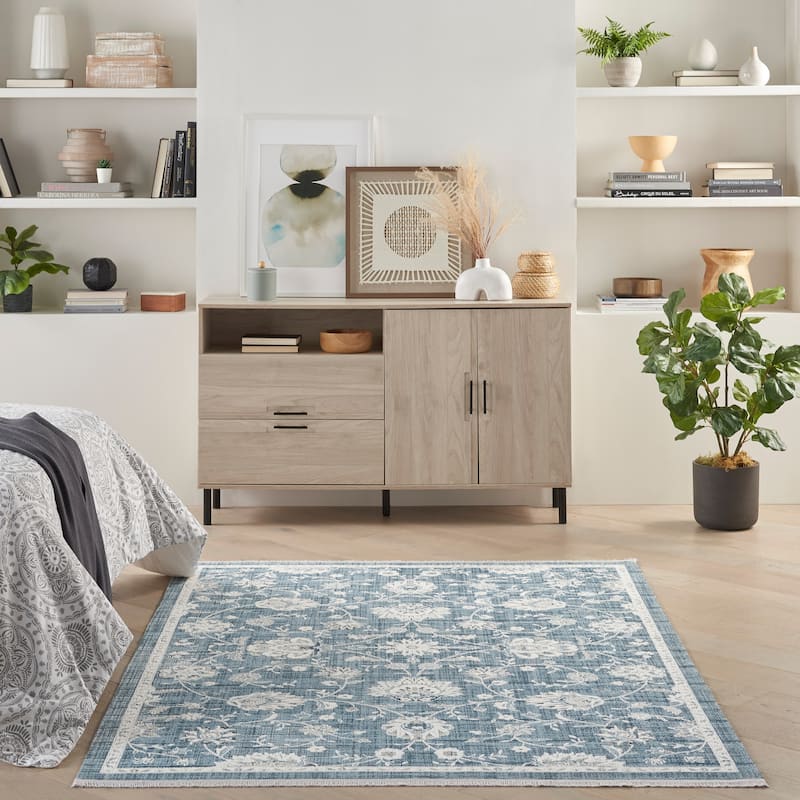 Nourison Lennox French Country Bordered Floral Area Rug