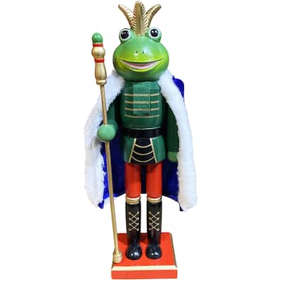 14" Frog King Nutcracker