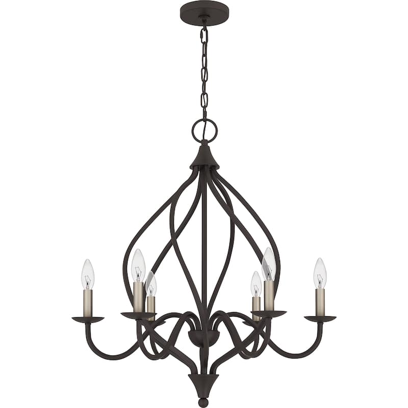Dupont 6-Light Old Bronze Chandelier - Old Bronze