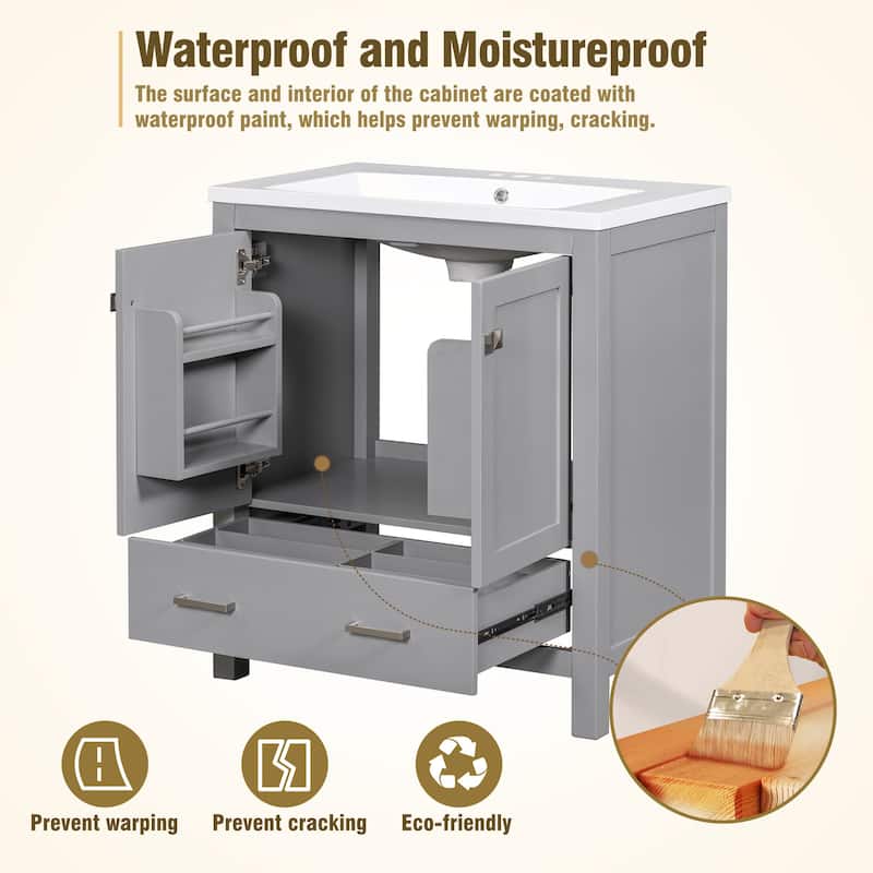 30"Bathroom Vanity with Single Sink