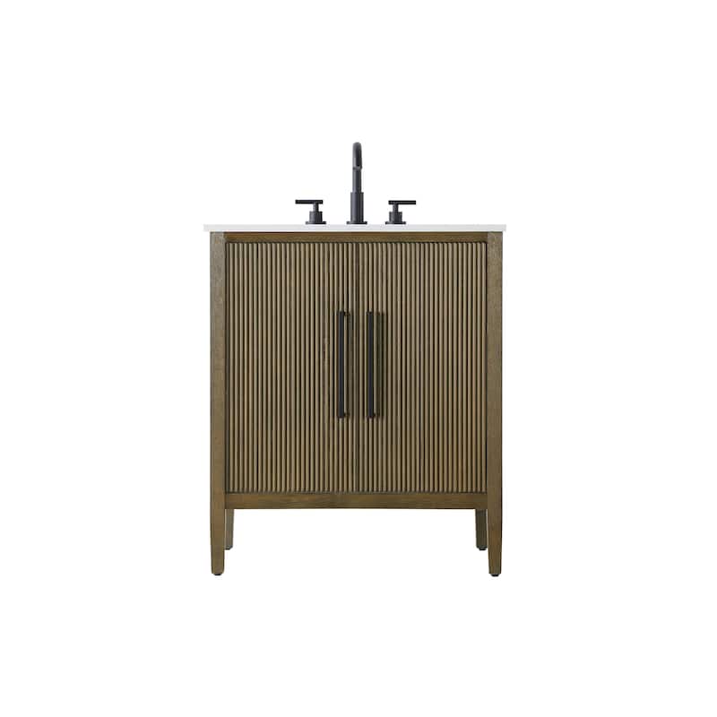 Elegant Lighting VF29630 Blakely 30" Free Standing Single Basin Vanity - Hazel Oak