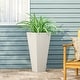 preview thumbnail 14 of 20, Ella Outdoor Modern Cast Stone Planter by Christopher Knight Home