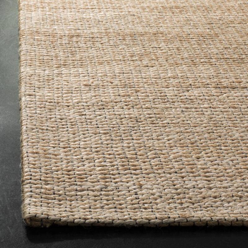 Antique Appeal Area Rug 6x9 - Handmade Jute Rug - Light Grey Living Room Bedroom Floor Decor - 108 x 72