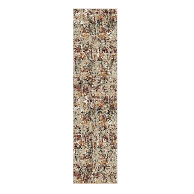 HomeRoots Abstract Modern Rectangle Area Rug