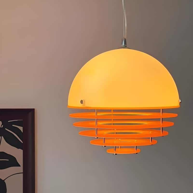 Bauhaus Sunset Ceiling Light Fixture, MCM Chandelier