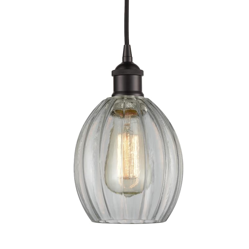Innovations Lighting 616-1P-11-6 Eaton Pendant Eaton 6" Wide Mini - Oil Rubbed Bronze / Clear