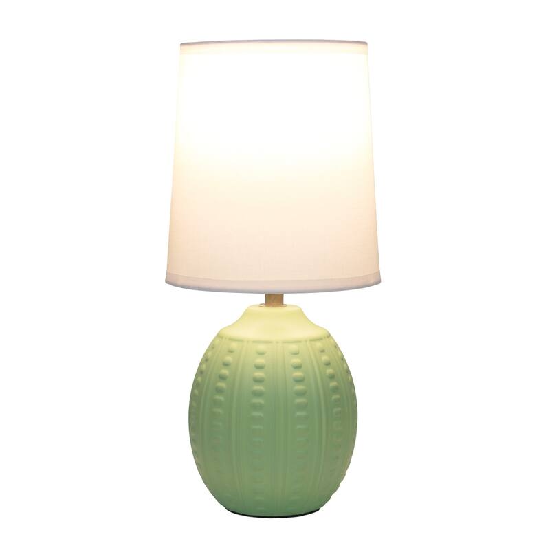 Mini Oval Table Lamp with Tapered Shade - 12.5" - Sage Green