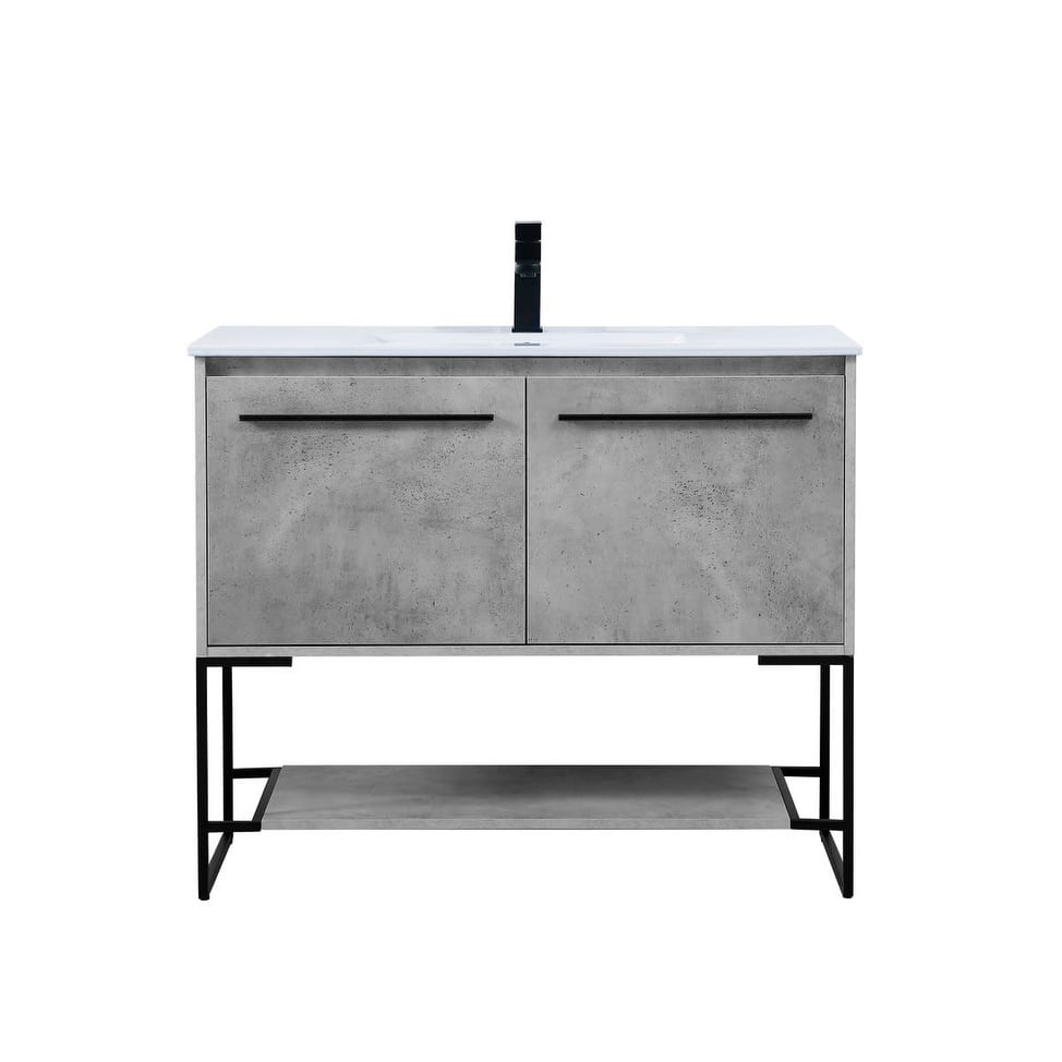 Elegant Lighting VF42040 Gerard 40" Free Standing Single Basin Vanity
