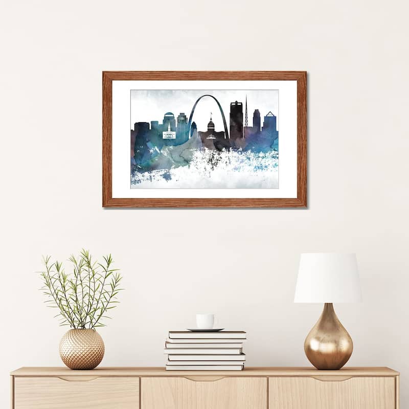 iCanvas "Saint Louis Bluish Skylines" by WallDecorAddict