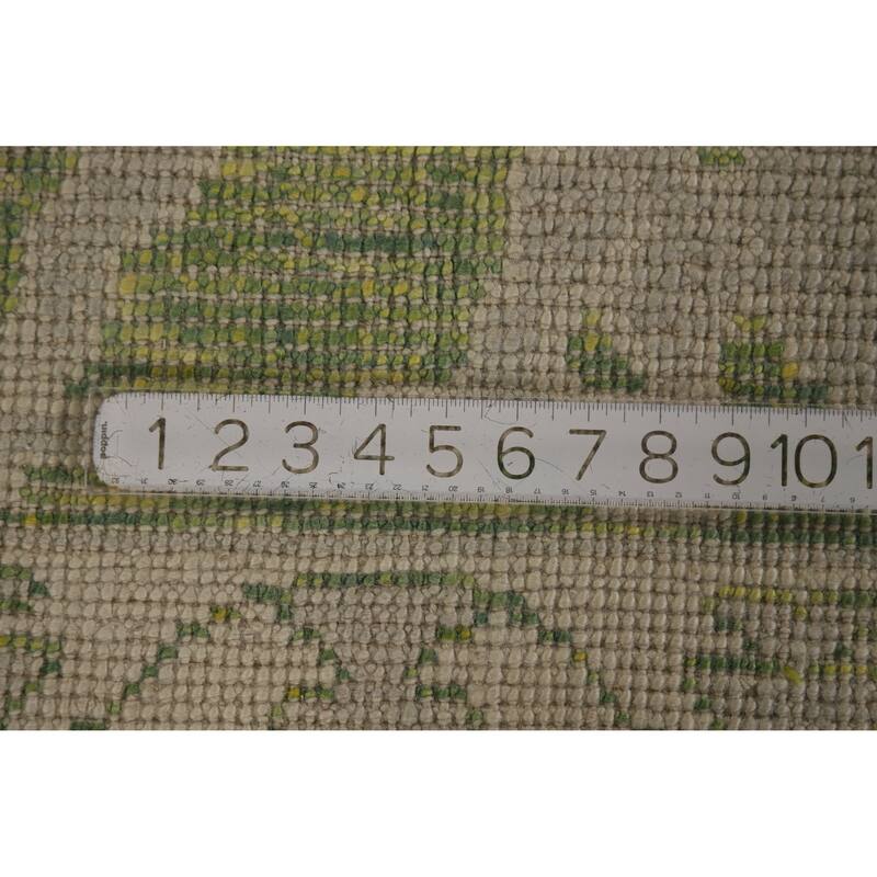 Hand Knotted Oriental 100% Wool Carpet Transitional All-Over Greys & Charcoal Oushak Area Rug - 13' 8'' X 9' 4''