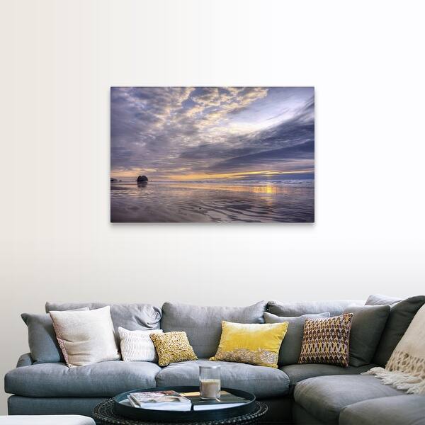 Pacific Ocean Sunset Cannon Beach Oregon Canvas Wall Art Overstock 16470633