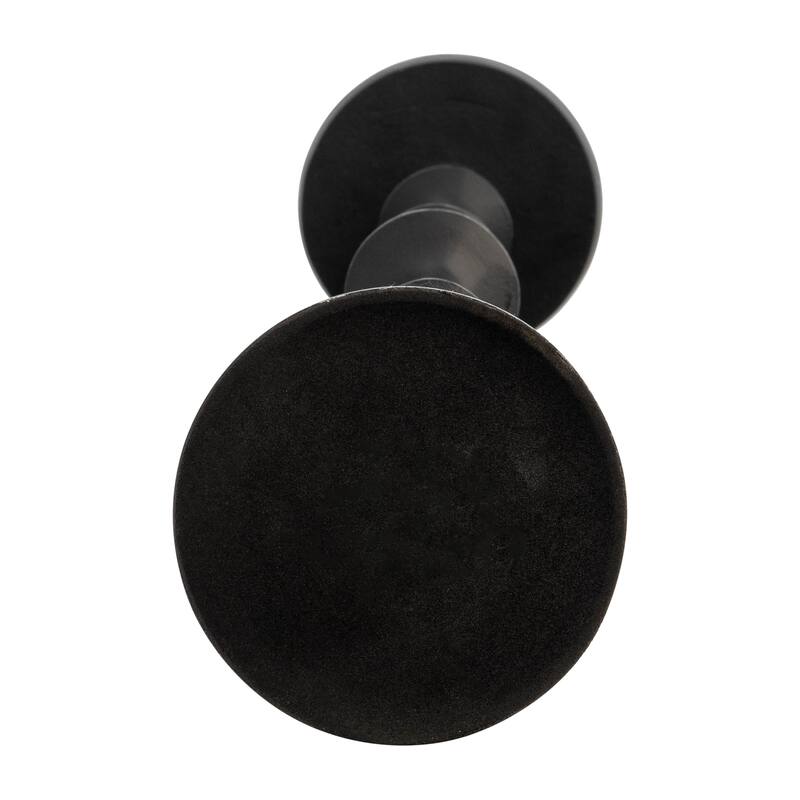 Black 36 in. Metal Abacus Floor Pillar Candle Holder