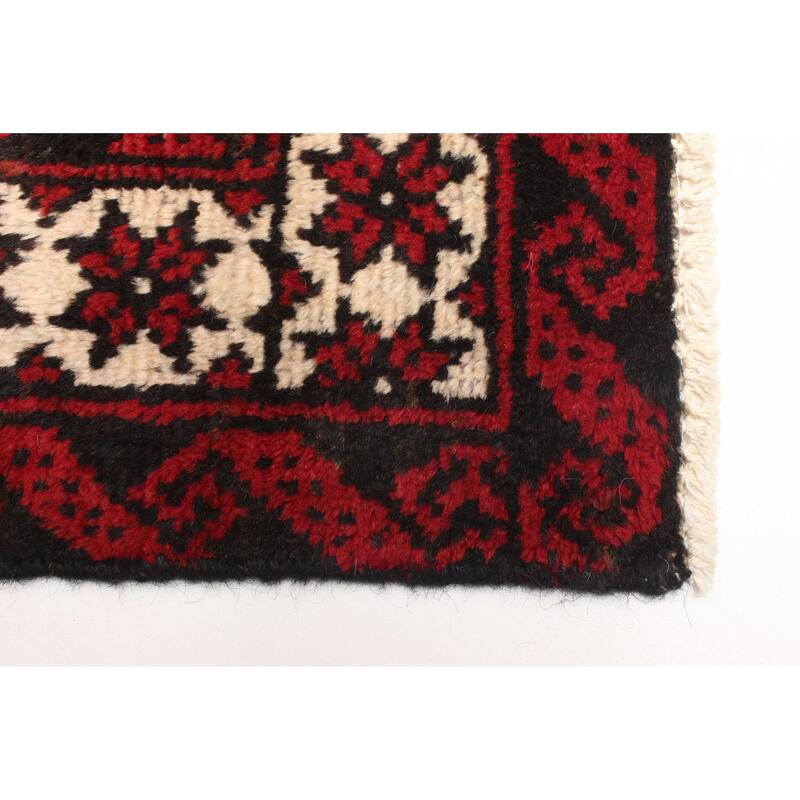 ECARPETGALLERY Hand-knotted Andelz Dark Red Wool Rug - 4'2 x 6'6