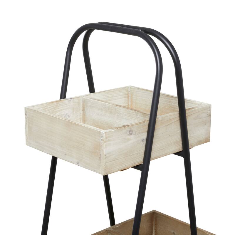 Brown Wood Modern Farmhouse Plantstand - 32"L x 13"W x 56"H