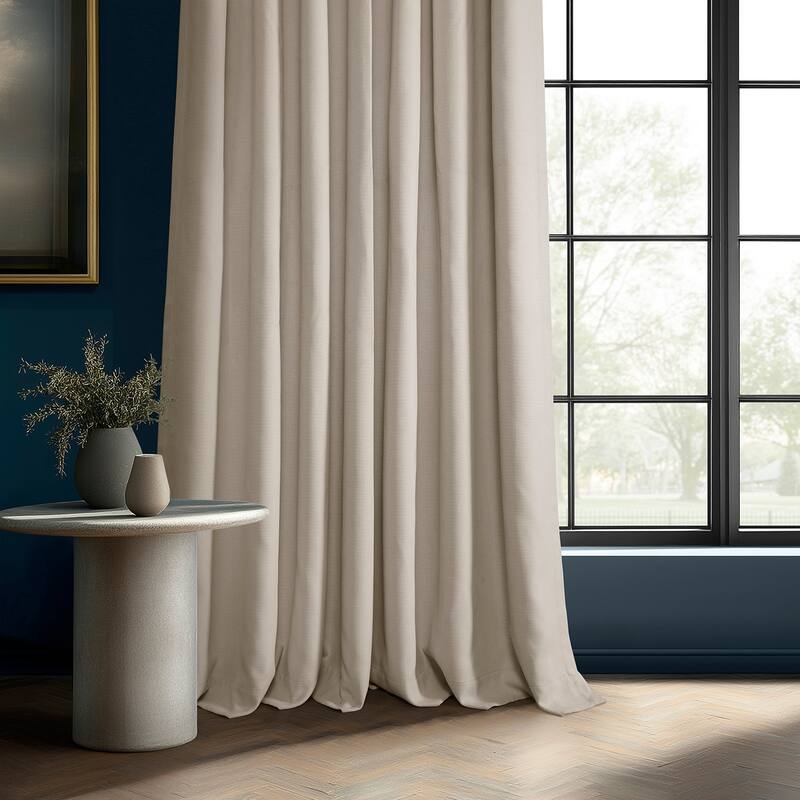 Exclusive Fabrics Faux Linen Room Darkening Curtain (1 Panel)