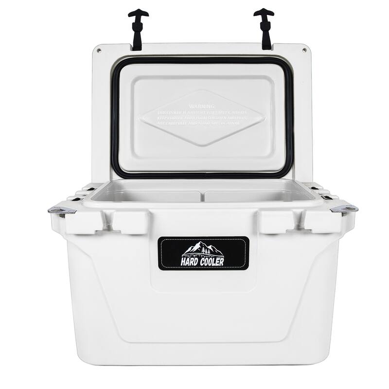 50 Quart Khaki Cooler, Ultra-Light Insulated Ice Chest - Heavy-Duty Hard Shell Cooler with 6-Day Ice Retention