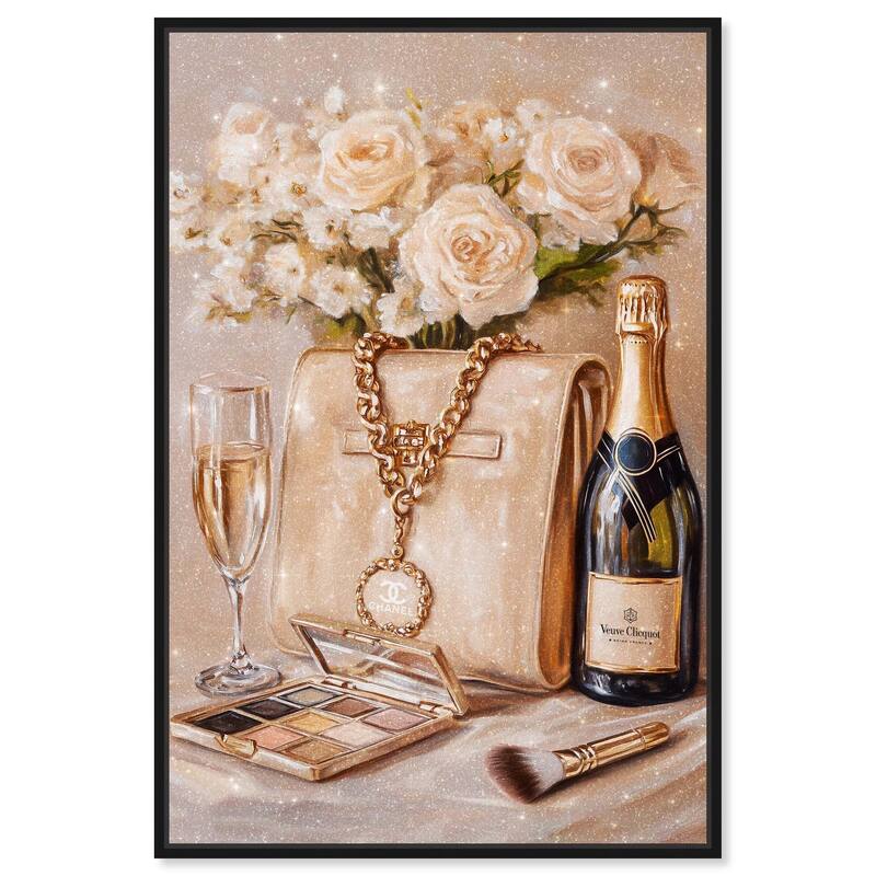 Make Up Drinks and Glam Canvas by Art Remedy - 10" x 15" - Black