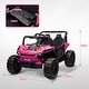 preview thumbnail 6 of 28, Qaba 12V Kids Electric UTV, Battery Powered Ride-On Truck with Remote, 3 Speeds, 4-Wheel Suspension, LED Lights, Music, Pink