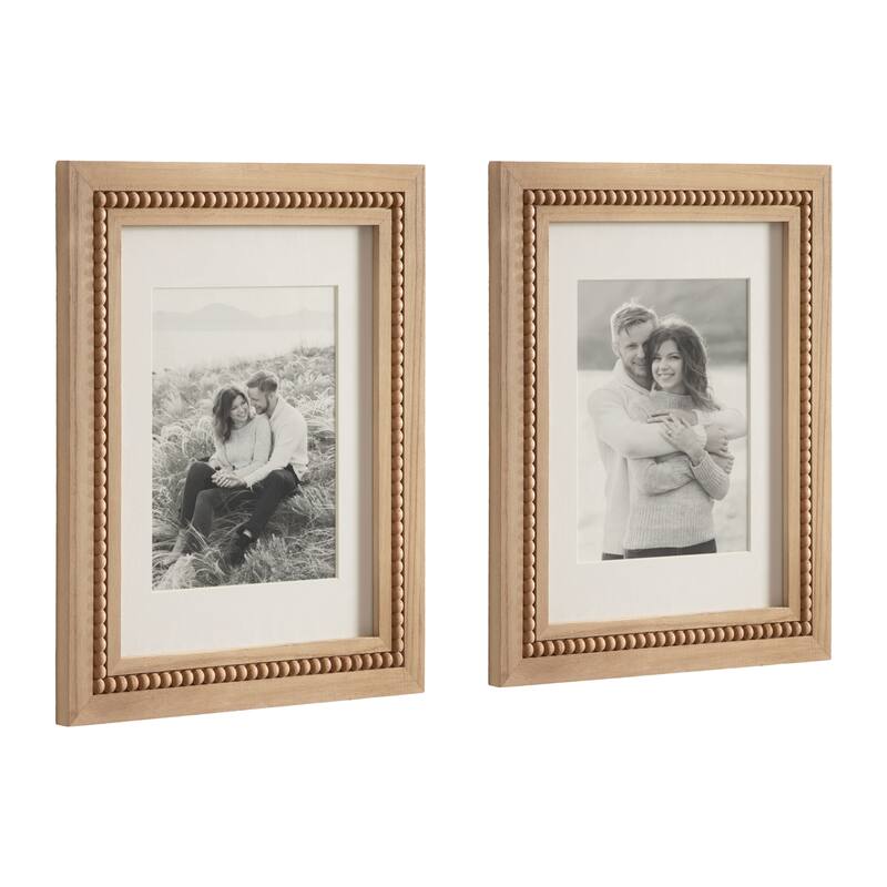 Kate and Laurel Sorell Photo Frame Set - 11x14 matted to 8x10 - Natural