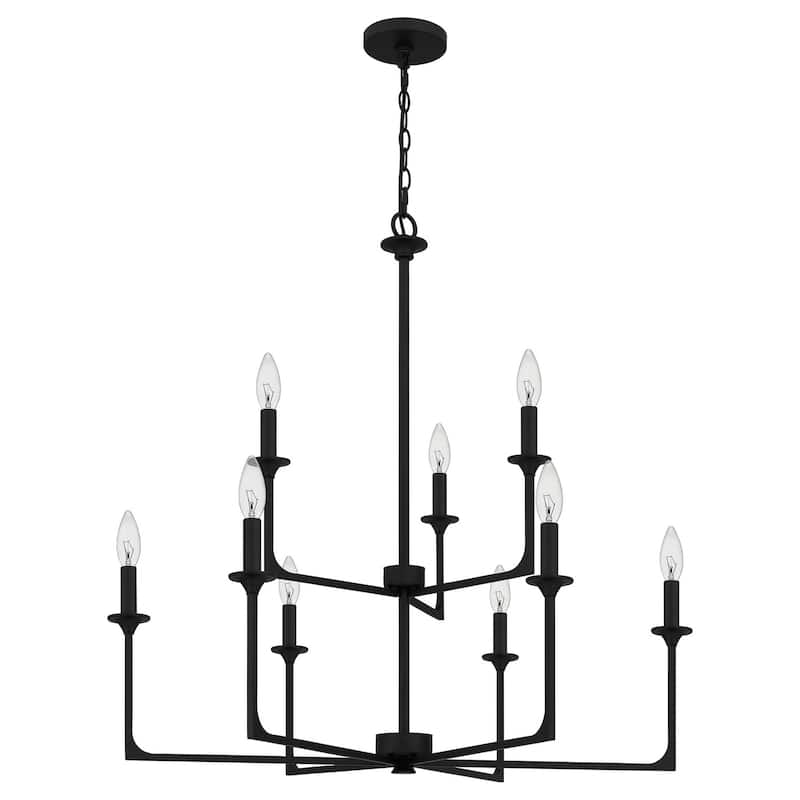 Prescott 9-Light Chandelier - Matte Black