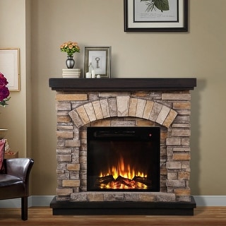 36 Faux Stone Freestanding Electric Fireplace w/ Remote Control - On Sale  - Bed Bath u0026 Beyond - 31030387