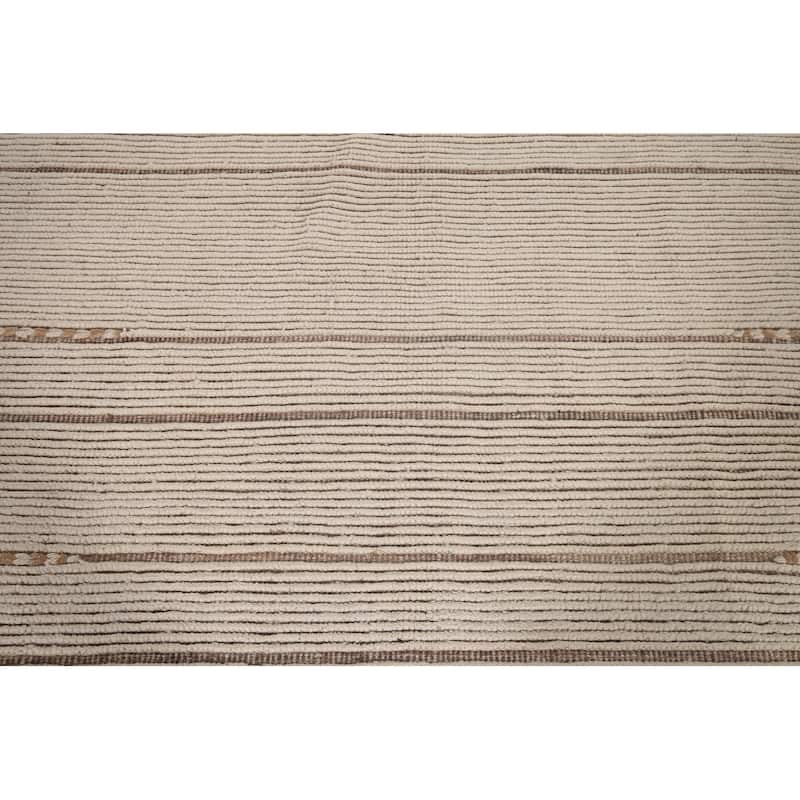 Earth Tone Moroccan Oriental Area Rug Handmade Wool Carpet - 6'0"x 9'4"