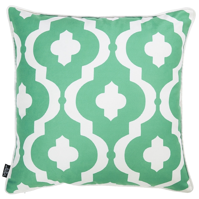 HomeRoots 18" Turquoise Throw Pillow Cover