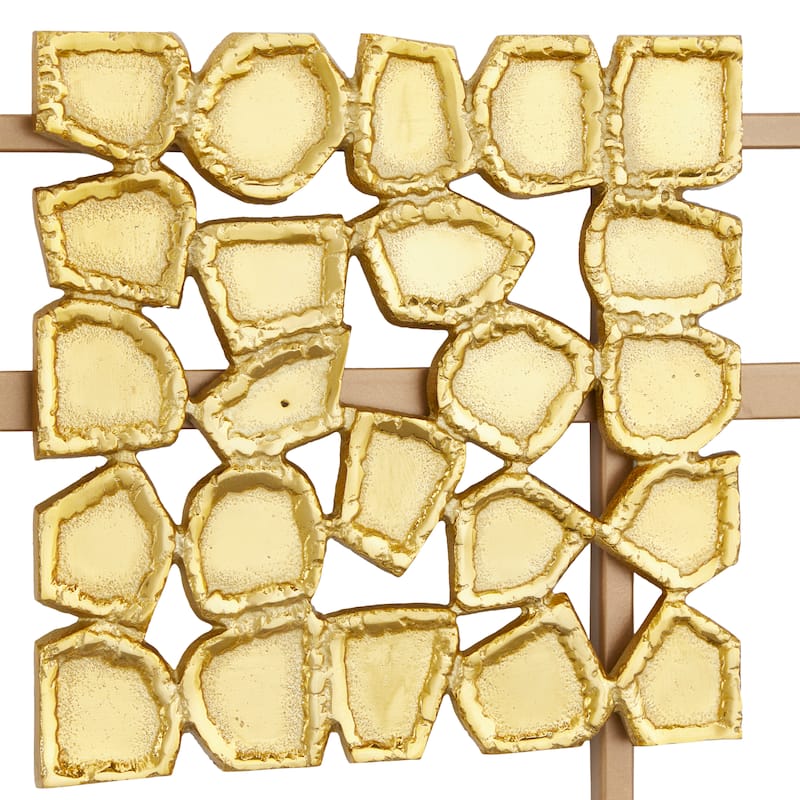 Gold Aluminum Contemporary Wall Decor