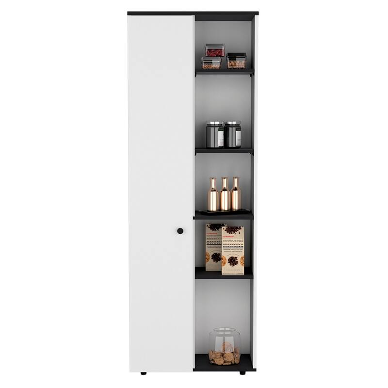 Multi-Shelf Kitchen Pantry Cabinet, Modern Engineered Wood Storage Solution for Kitchen Essentials