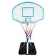preview thumbnail 7 of 18, 3.1-4.7ft Outdoor Portable Poolside Swimming Pool Basketball Hoop System Blue