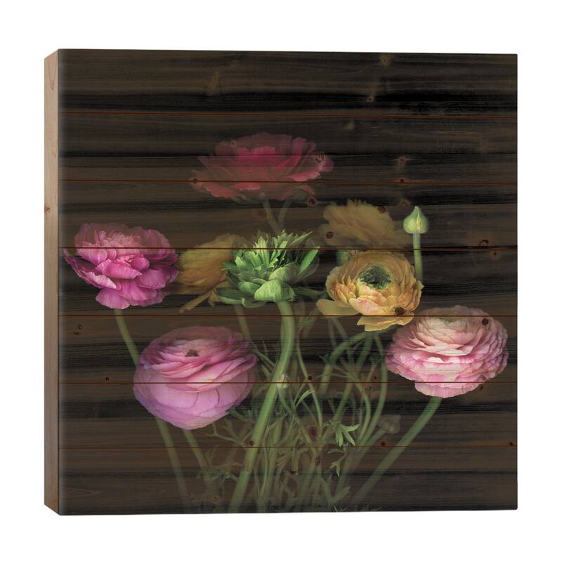 Say It With Flowers I Print On Wood by Magda Indigo - Multi-Color - 26x26x1.5