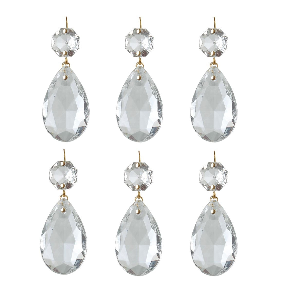 6 Prisms Clear Glass Chandelier Bobeche Pendant 1.5 (Renovator's Supply) - Chandeliers For Bedrooms by Overstock.com