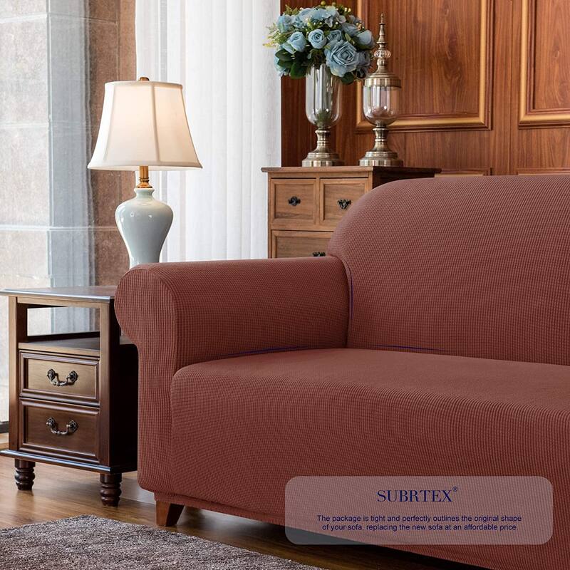 Subrtex 1-Piece Sofa Cover Stretch Soft Couch Loveseat Slipcover