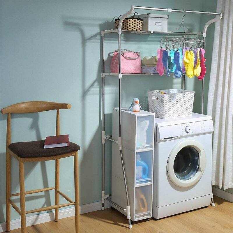 2-Layer Over Washing Machine Storage Rack