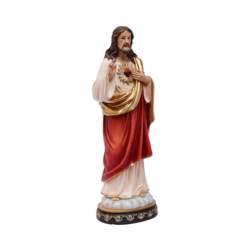 Standing Sacred Heart of Jesus Outdoor Garden Statue - 24"