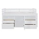 preview thumbnail 9 of 30, Double loft bed with 4 drawers under cabinets and shelves, white