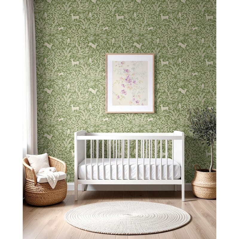 Daisy Bennett Designs Scandi Forest Premium Matte Non-Woven Peel and Stick Wallpaper