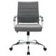 preview thumbnail 6 of 41, LeisureMod Benmar Mid-Back Swivel Leather Office Chair W/ Chrome Base