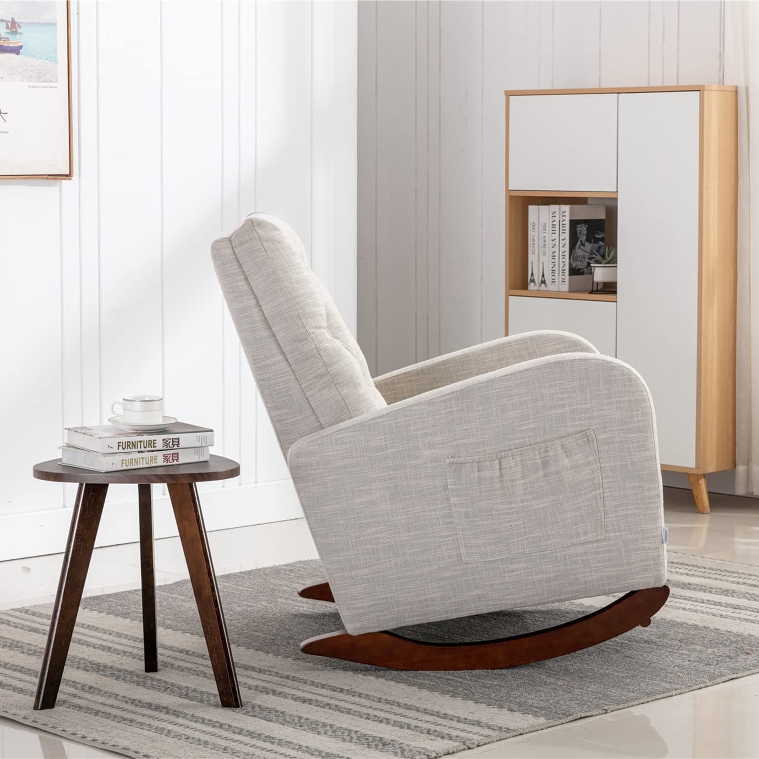 Mid century sales modern nursery rocker