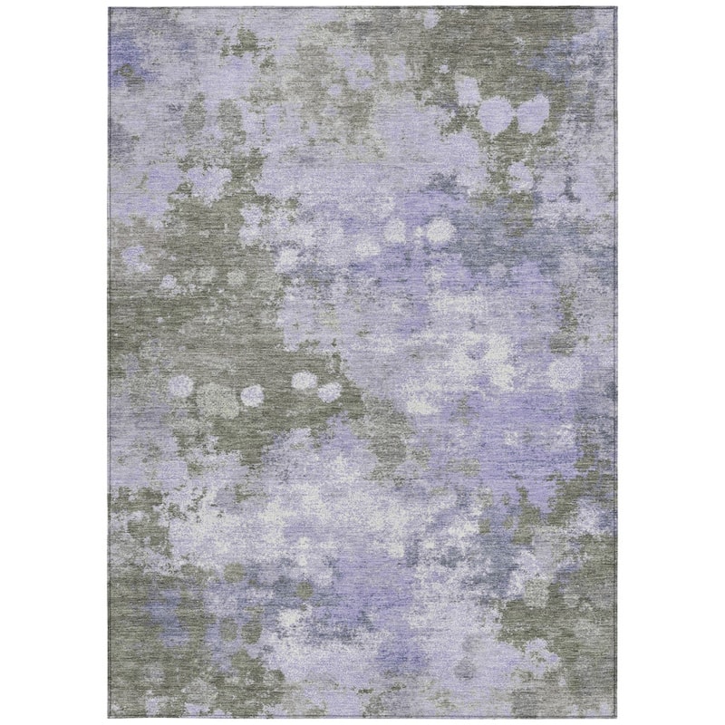 HomeRoots Abstract Transitional Rectangle Outdoor Rug
